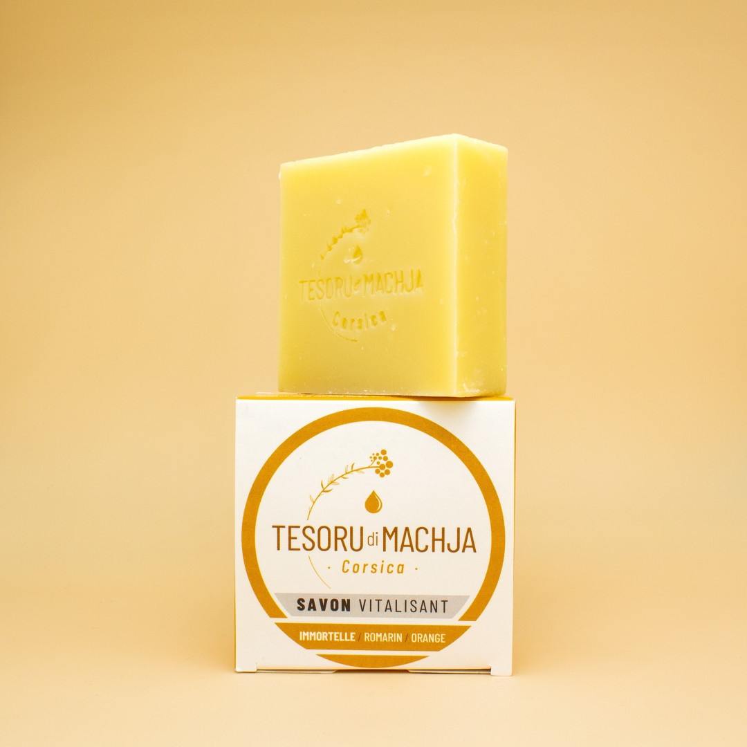 Savon vitalisant Immortelle, Romarin & Orange BIO