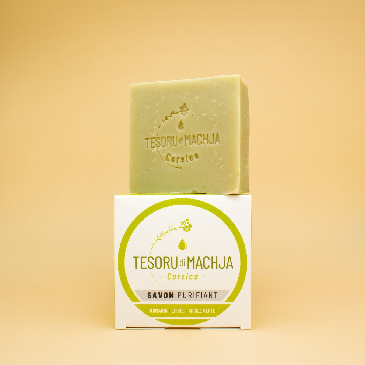 Savon purifiant Romarin, Litsée BIO & Argile verte