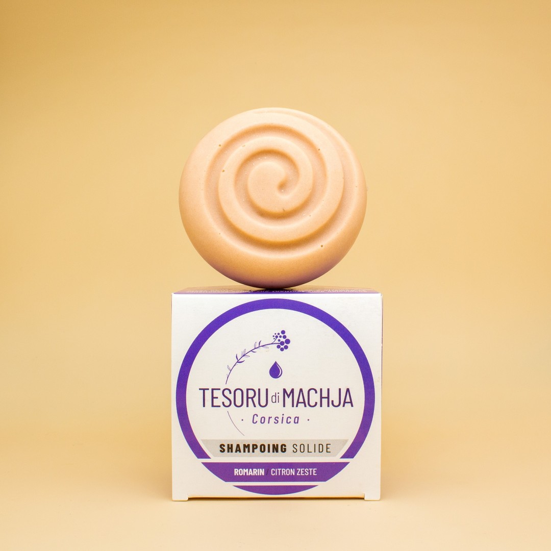 Shampoing solide Ricin, Romarin, Citron & Argile rose