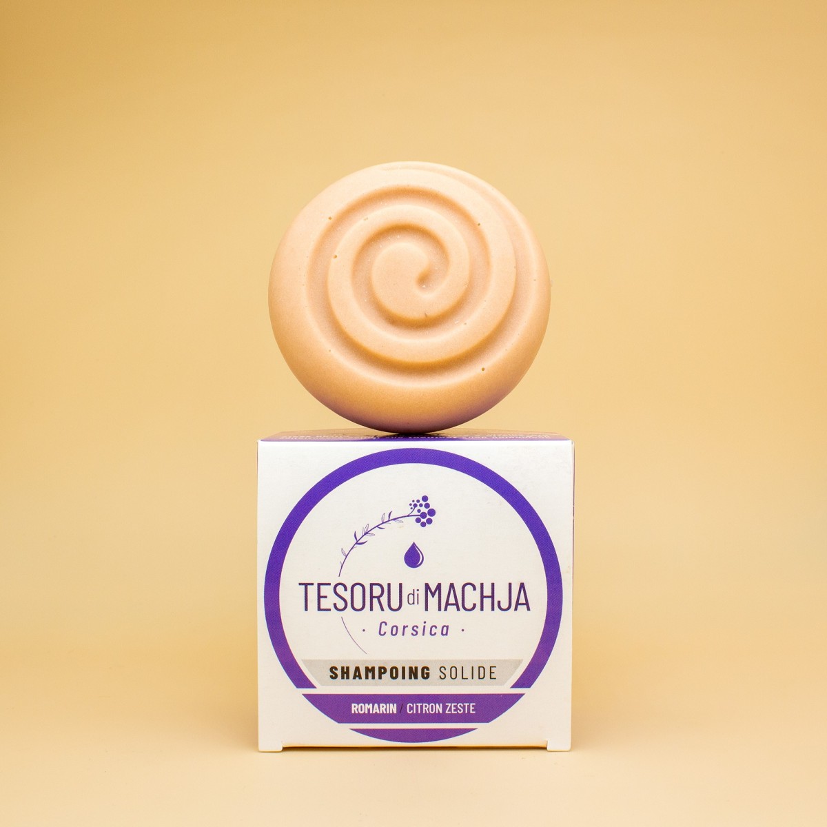 Shampoing solide Ricin, Romarin, Citron & Argile rose