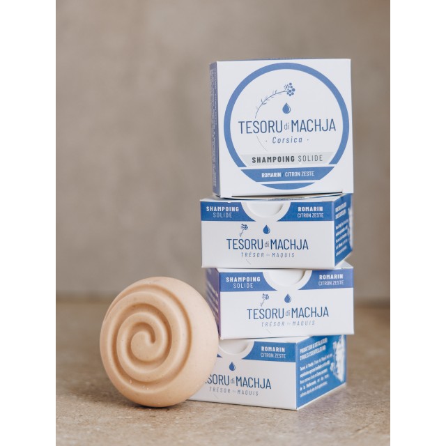 Shampoing solide Ricin, Romarin, Citron & Argile rose