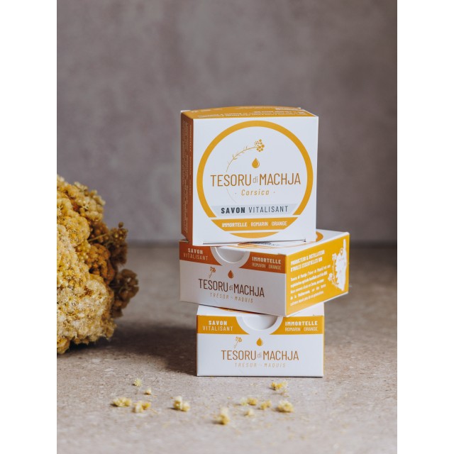 Savon vitalisant Immortelle, Romarin & Orange BIO